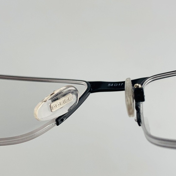 Police Eyeglasses mod. Crossover 3 Stainless Steel Half Rim Black Gray New main image 4